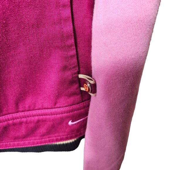 Nike Womens Pink & Magenta Hooded Jacket Size S Cotton & Polyester - Picture 3 of 6